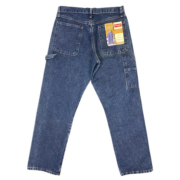 Wrangler Carpenter Jeans Blue Denim Men 32 x 32 Relaxed Fit Workwear Streetwear - Picture 1 of 10